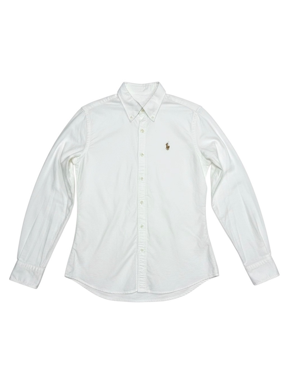 Blue Label Ralph Lauren Slim Fit White Long Sleeve Button Down Shirt Size 4